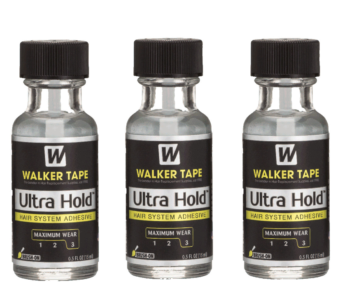 Walker Tape Ultra Hold Glue 0.5Oz Brush-On Men Lace Wig Adhesive Toupee, Choose
