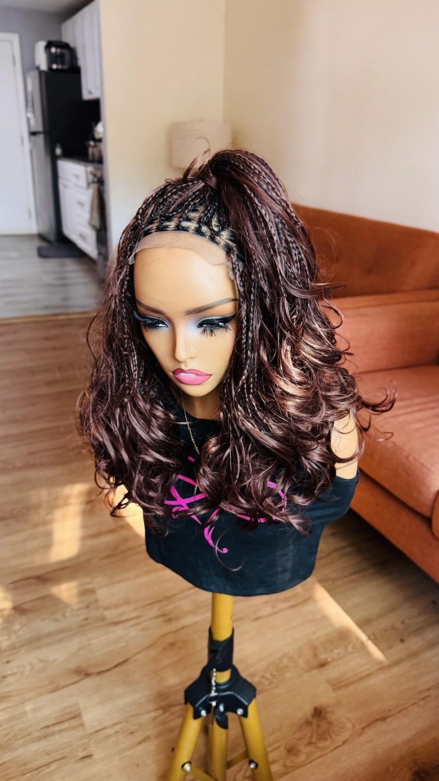 Braids Braided Wig. Closure Baby Hair Synthetic
