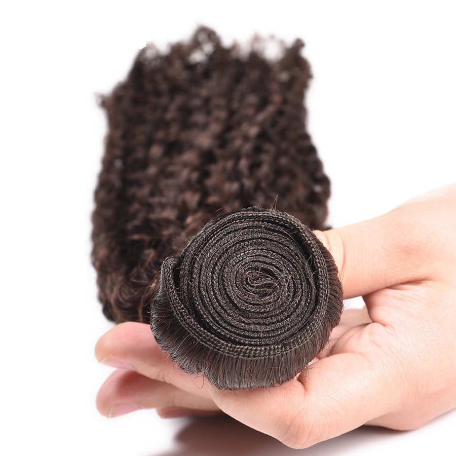 Light Brown Jerry Curl Curly Sew In Hair Weave Extension 100 Human