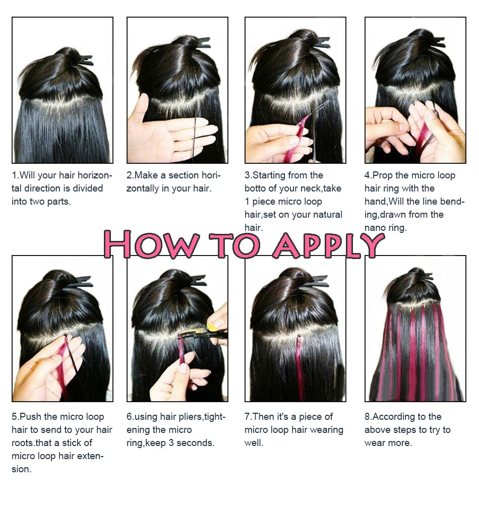Micro Beads Link Micro Ring Loop Brazilian Remy Human Hair Extensions 100s-200s