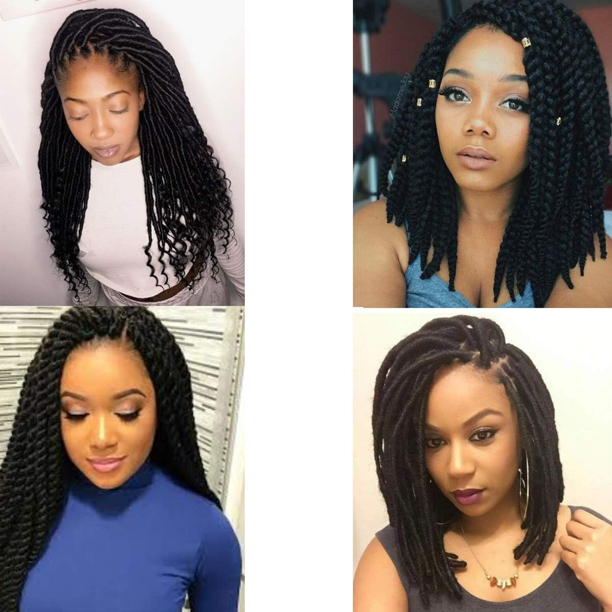 8Pcs Brazilian Yarn Wool Hair Arylic Yarn for Hair Crochet Braid Twist Warps