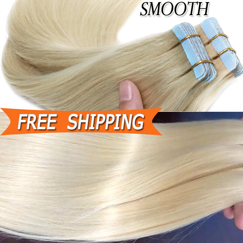 CLEARANCE Curly Wavy Tape in Real Remy Human Hair Extensions Skin Weft 10-40PCS