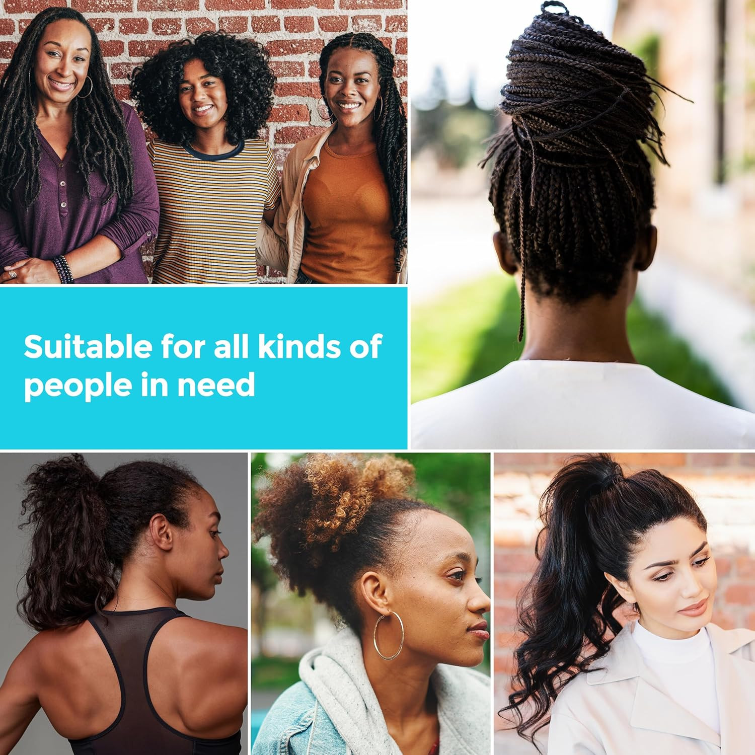 12-Pack 4x Extra Long Hair Ties – Ideal for Dreadlocks Curly Extra Thick Ha…