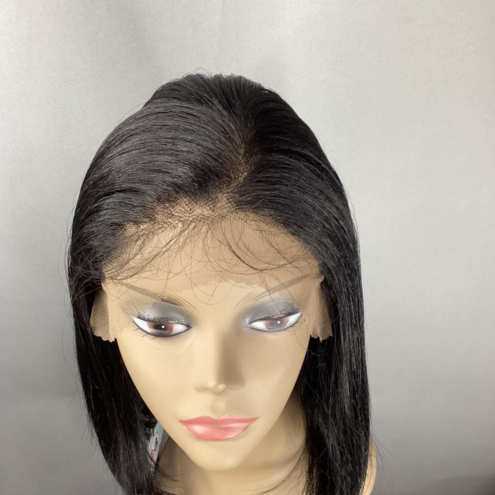 Kary 1B Off Black Wig Short Bob 13×7 Free Part Lace Front Synthetic