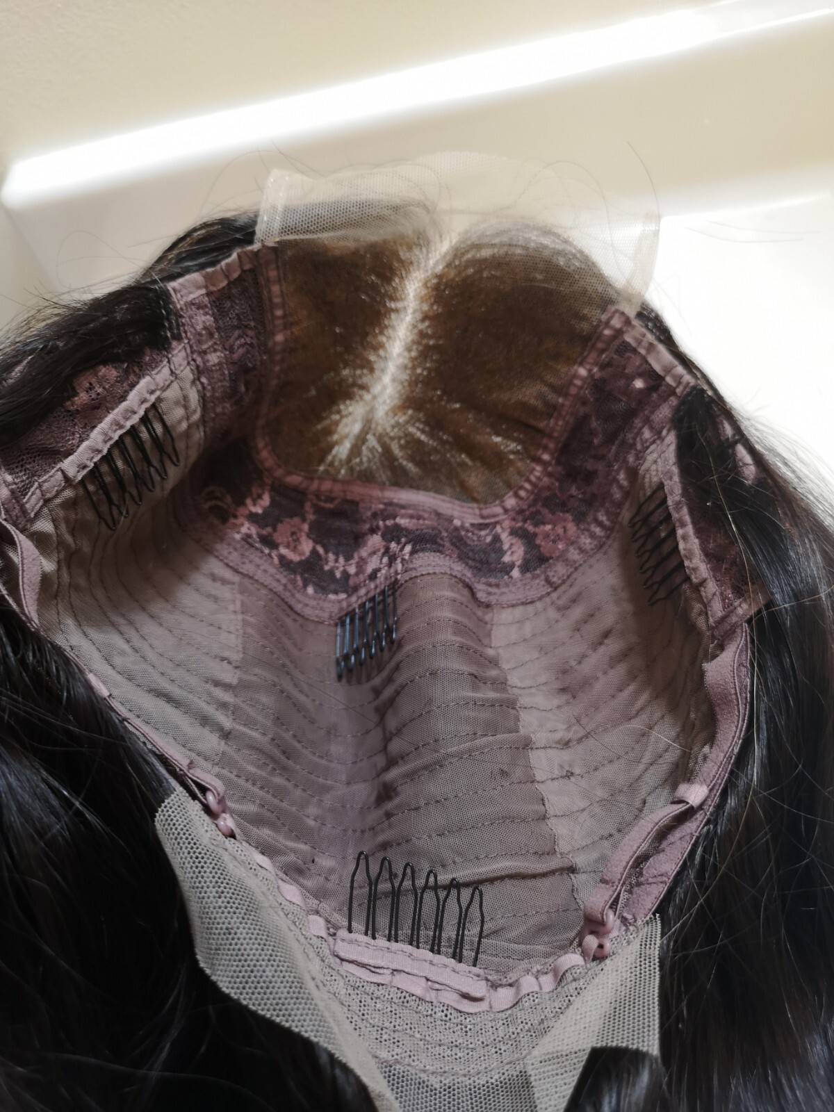 Custom High Quality Sexy 22”Human Hair 4×4 Swiss Front Lace Wig 1B