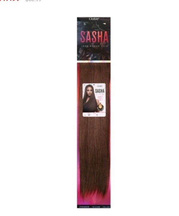 Outre SASHA 100% Human Hair Extension Yaki 16″ Color 1B