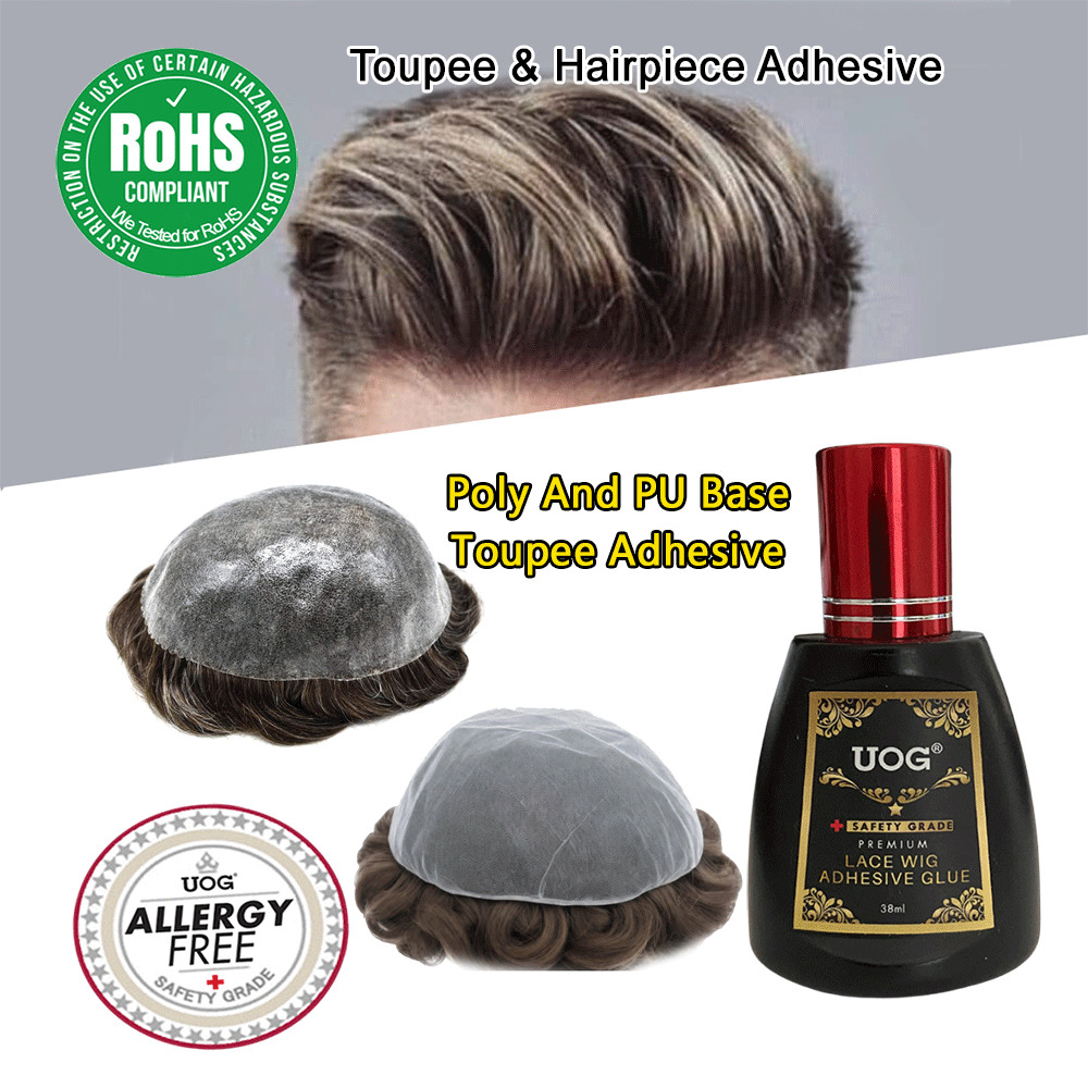 UOG Toupee Glue Adhesive. Hairpiece Glue Adhesive. Allergy-Free, 2 Layers Around