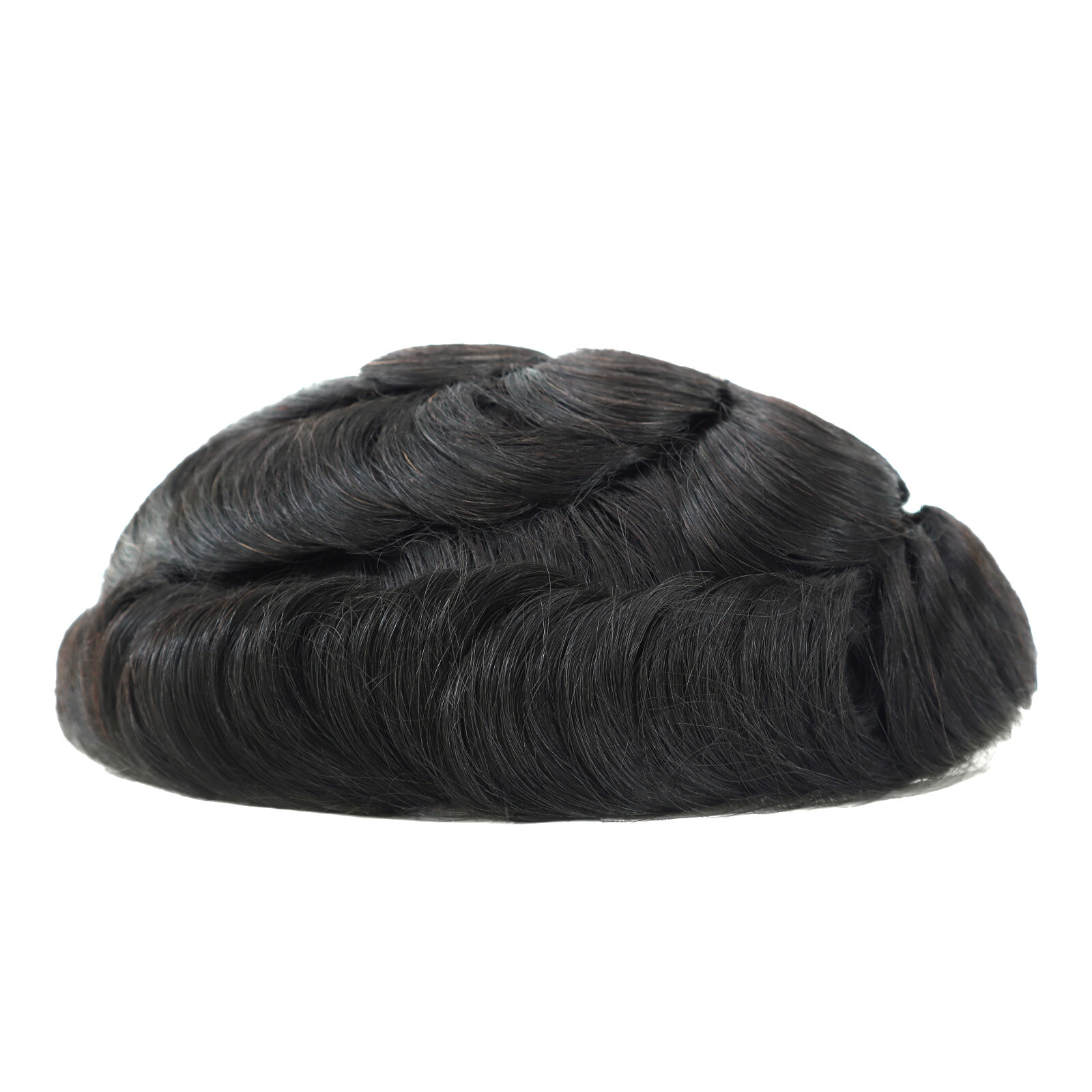 Mens Toupee French Lace Front Hair System Poly Skin Hairpiece Hollywood 8X10 #1C