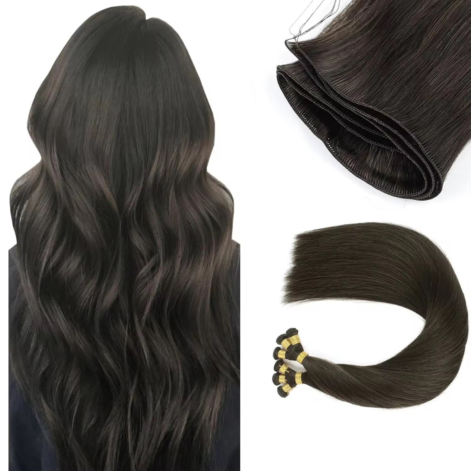 Genius Weft Hair Extensions Remy Russian Human Hair Invisible Natural Looks 100G