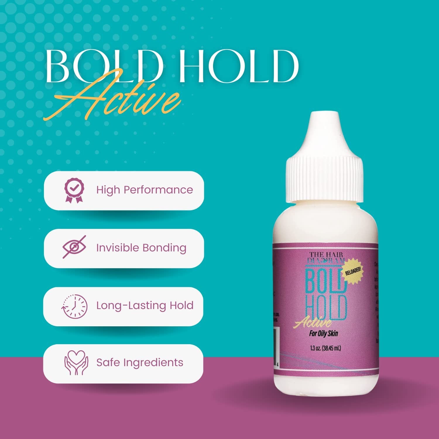 The Hair Diagram Strong Hold Wig Glue – Non-Toxic, Invisible Bond – 1.3oz