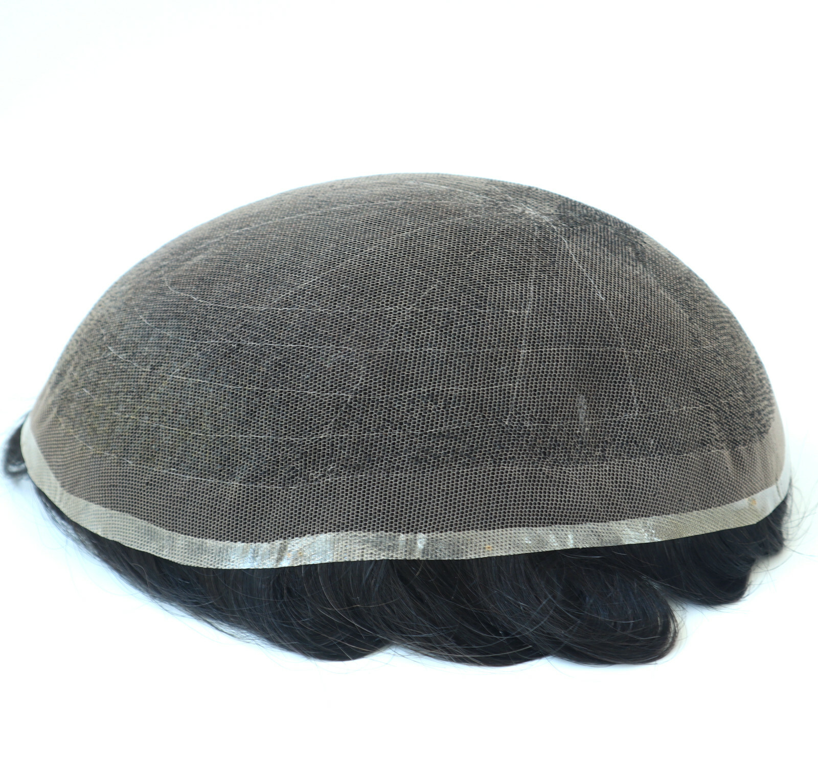 Toupee for Men Full French Lace Human Hair Replacement System Hairpieces #6