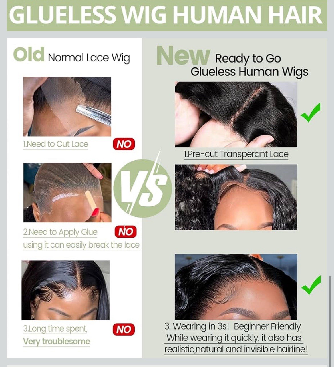 Curly Bob Human Hair Wig 10″ 4×4 Glueless Lace Closure 200% Density Pre Cut Pluc