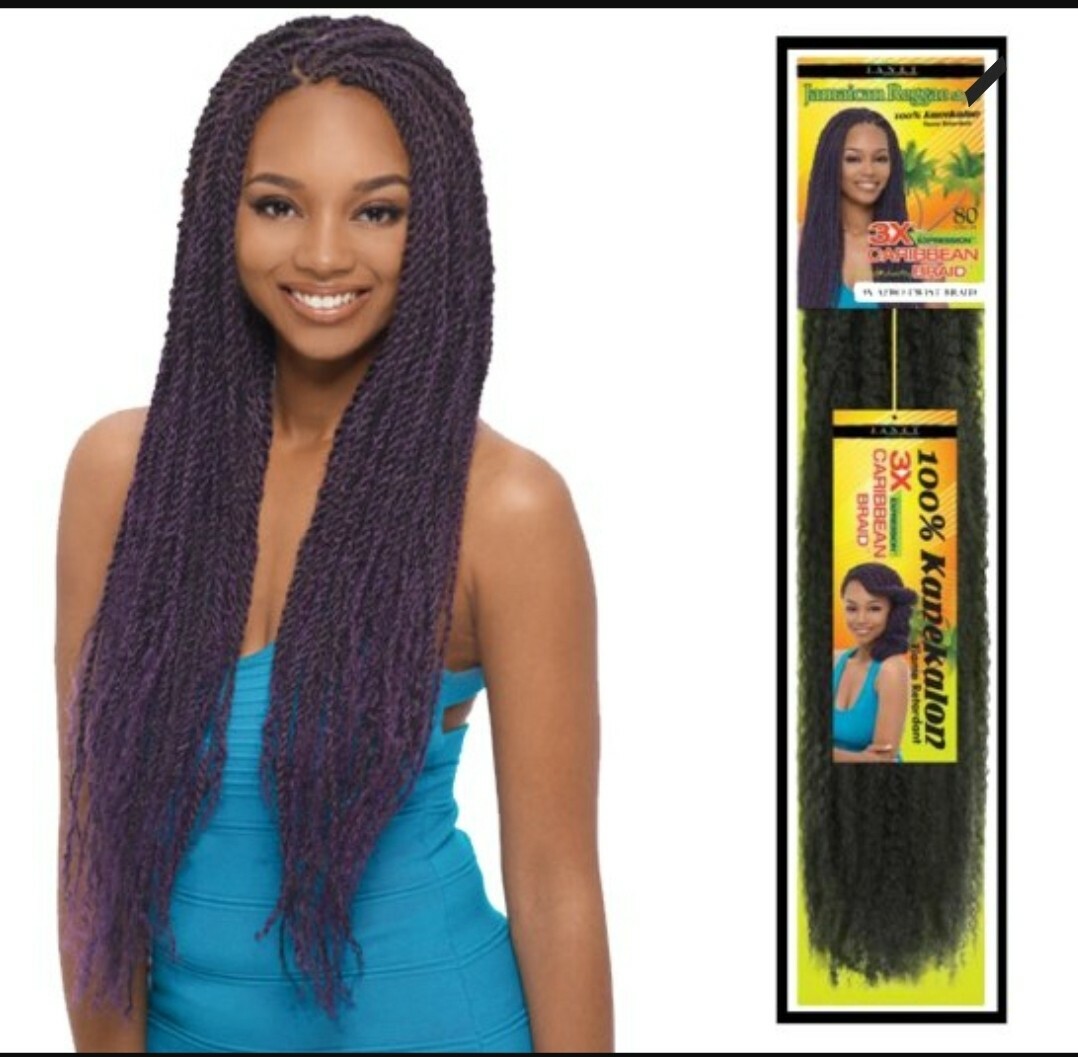 Janet collection 3X AFRO TWIST Caribbean braid [100% Kanekalon] #1B