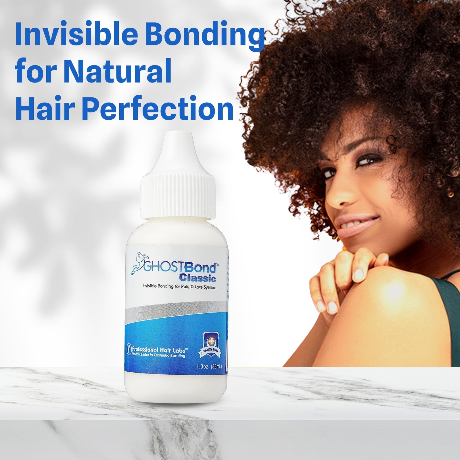 Ghost Bond | Lace Wig Adhesive | Hair Glue (1.3oz) White 1.3 Ounce (Pack of 1)