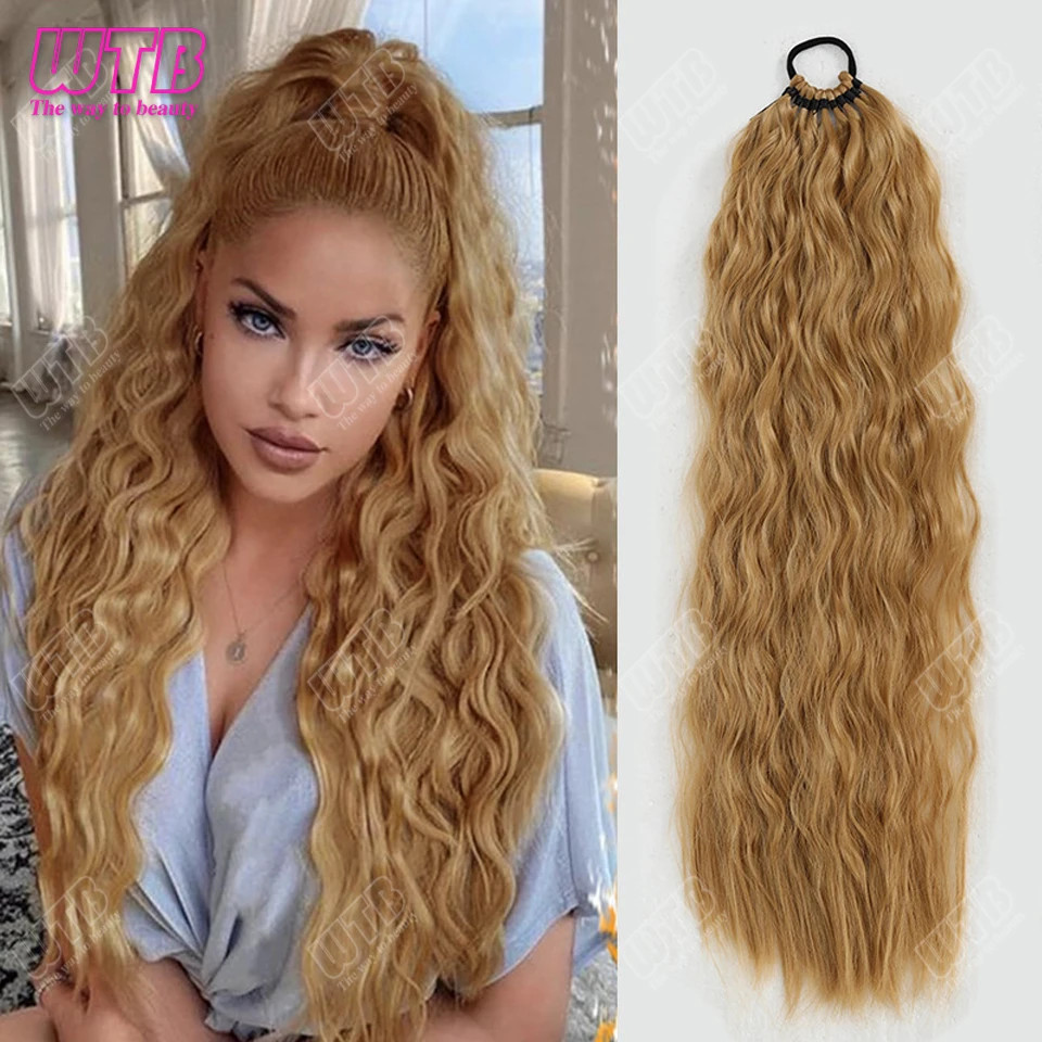 Synthetic Braided Wig Corn Perm Curly Ponytail Braided Wig For Daily Wear