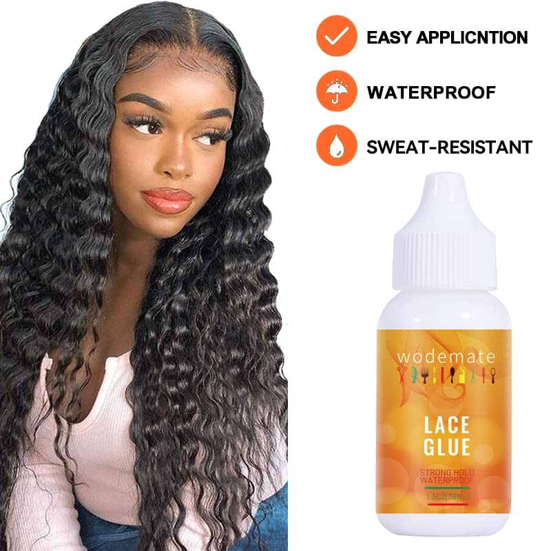 Lace Glue for Wigs,Adhesive Waterproof Super Hold Hair Bonding Glue,Invisible…