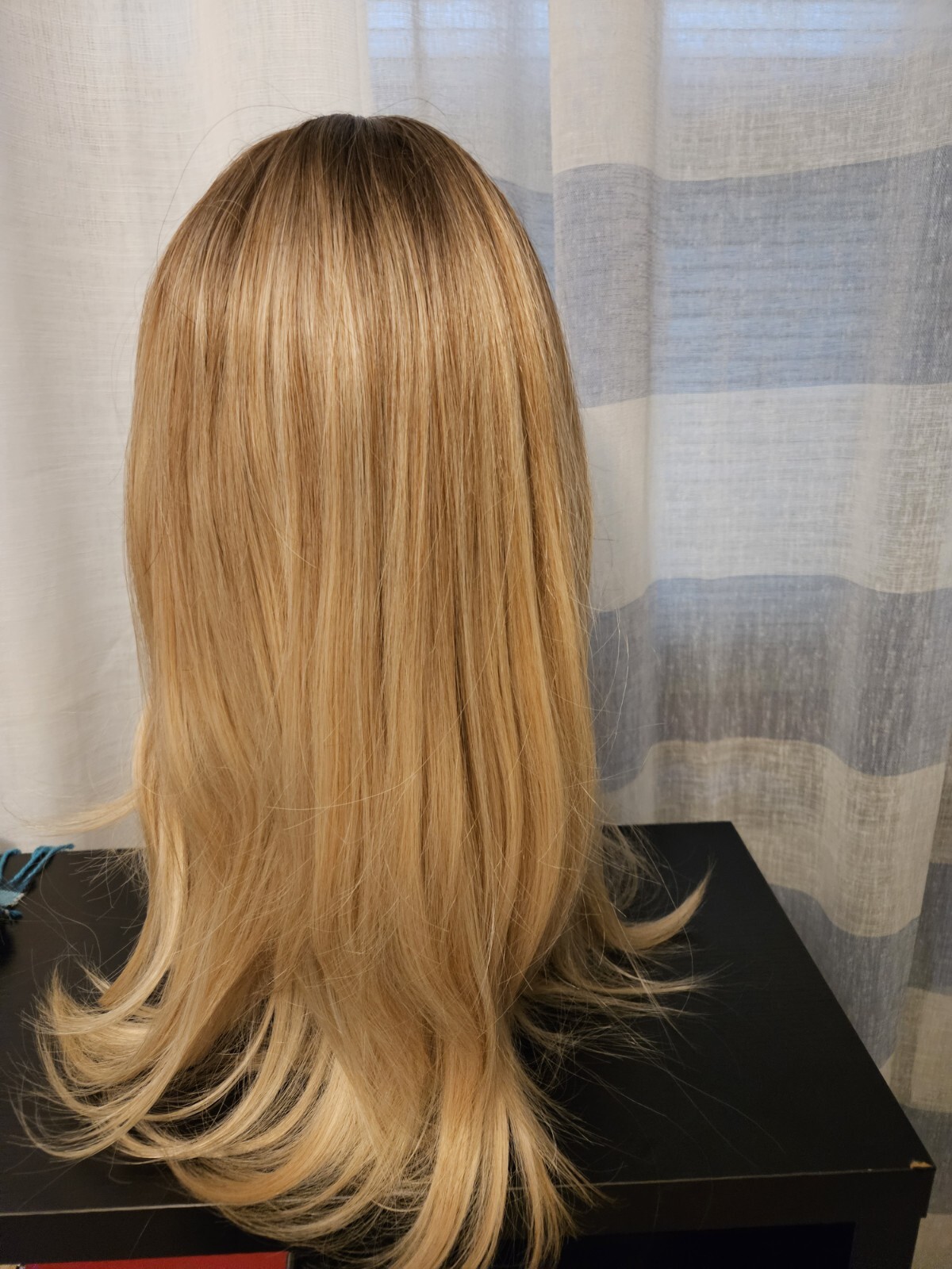 SUPER NATURAL LOOK MIXED BLONDE LAYERED BANGS WIG