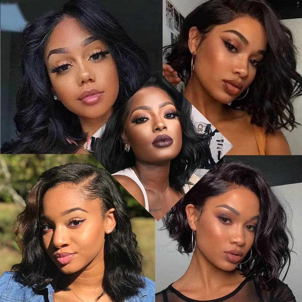 Wear and Go Glueless Wig Body Wave Bob Wig Human Hair Pre Cut 4×4 Lace Front wig