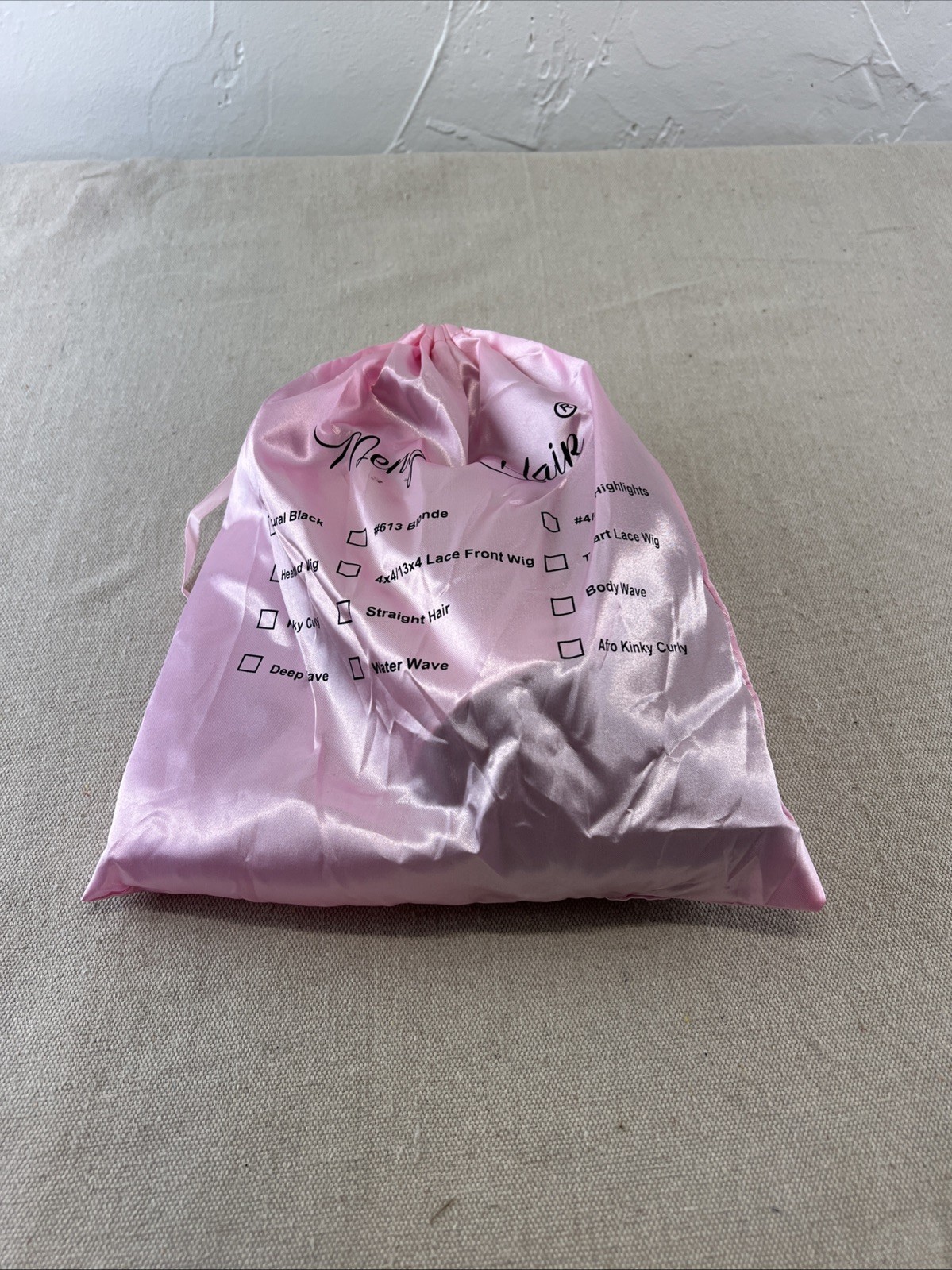 Mengka Hair Afro kinky curly W Cap And Brush In Satin Bag