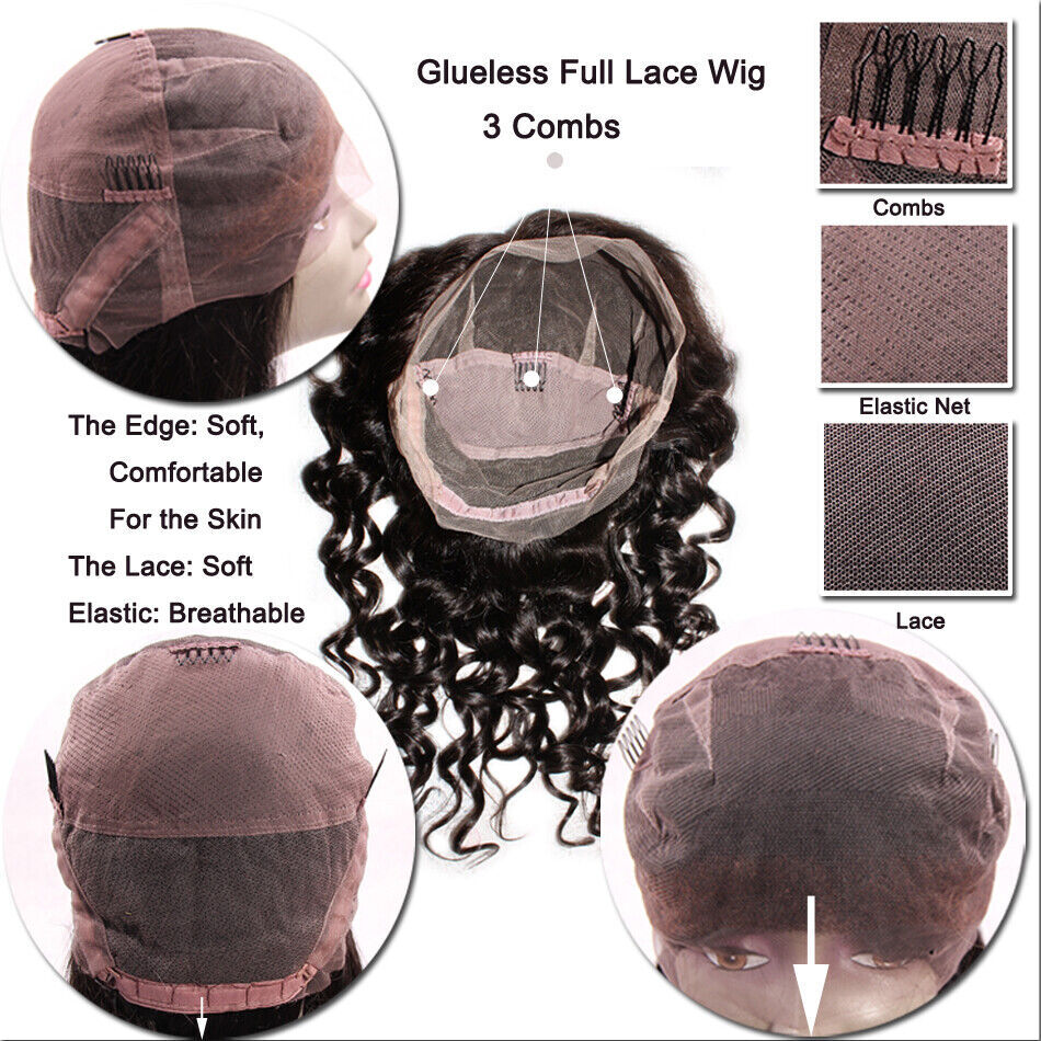 Silky Straight Full Lace Wig Pre Plucked Handmade Human Hair