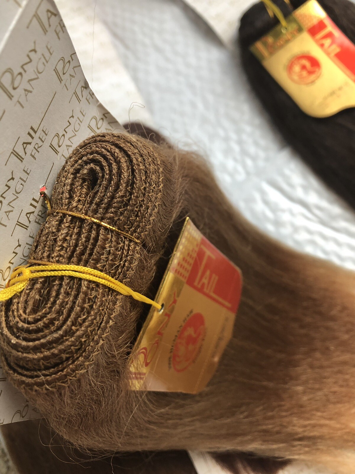 100% Human Hair for Weaving by Pony Tail, Perm Yaki Coarse Texture, Bright Color