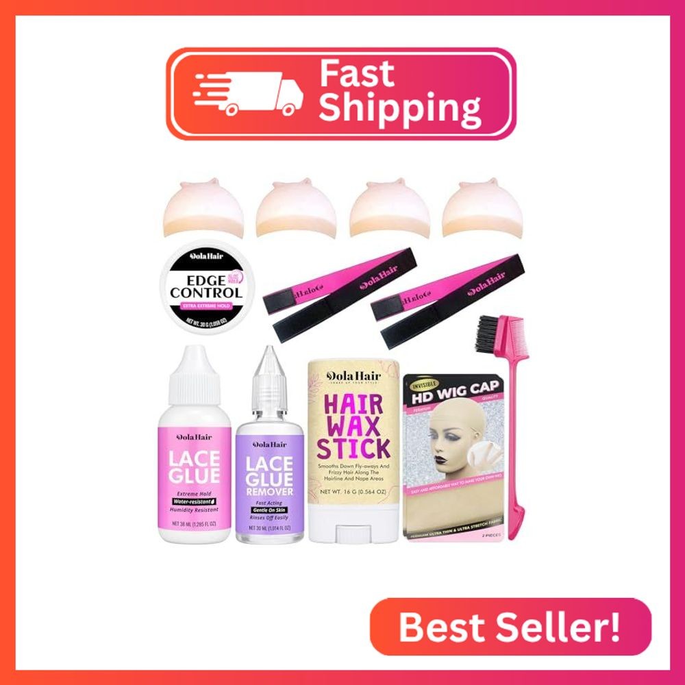 Dolahair Lace Wig Glue Kit – Waterproof Lace Front Adhesive for Wigs (Glue Kit-9