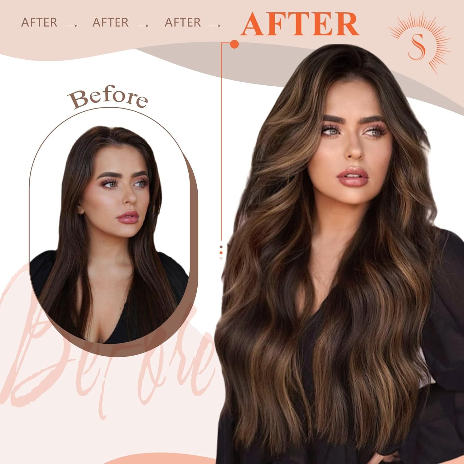 Sunny Hair U-TIP 20in Dark/Medium Brown Hair Extensions – UT_2-2-6_20_50G3