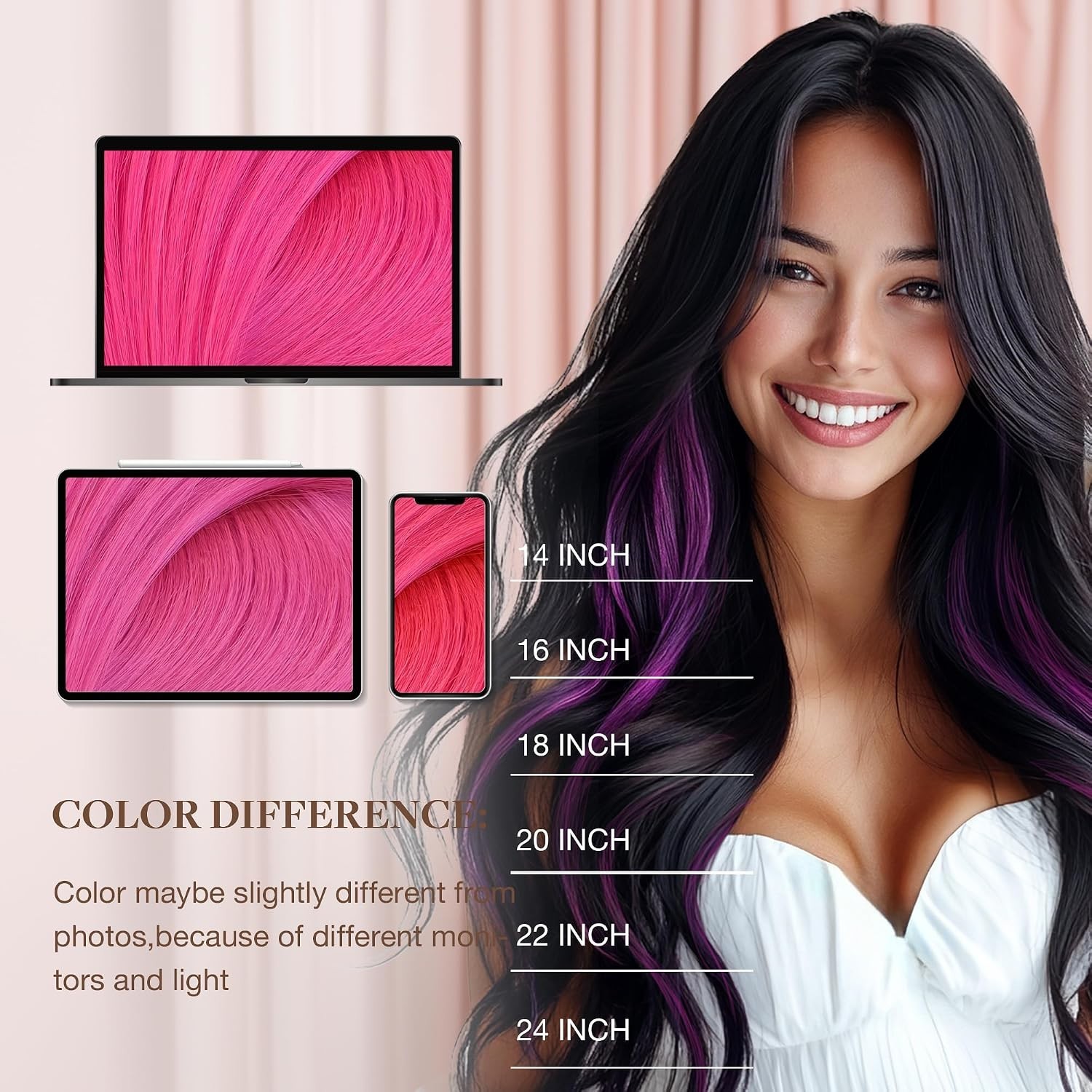 Colored I Tip Hair Extensions, Real Human Hair, 20inch 50g 50S, Cold Fusion I…