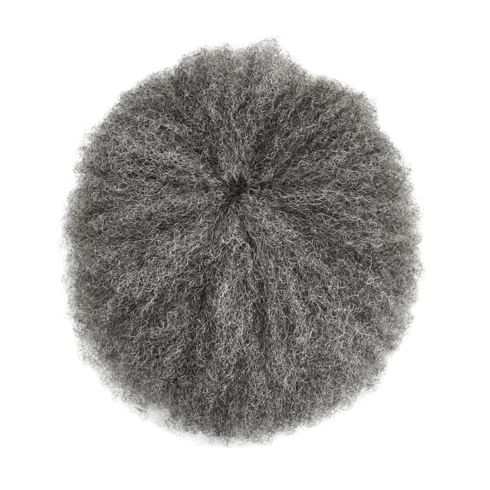 Full Lace Afro Curl Mens Toupee African American Human Black Hair Curly Systems