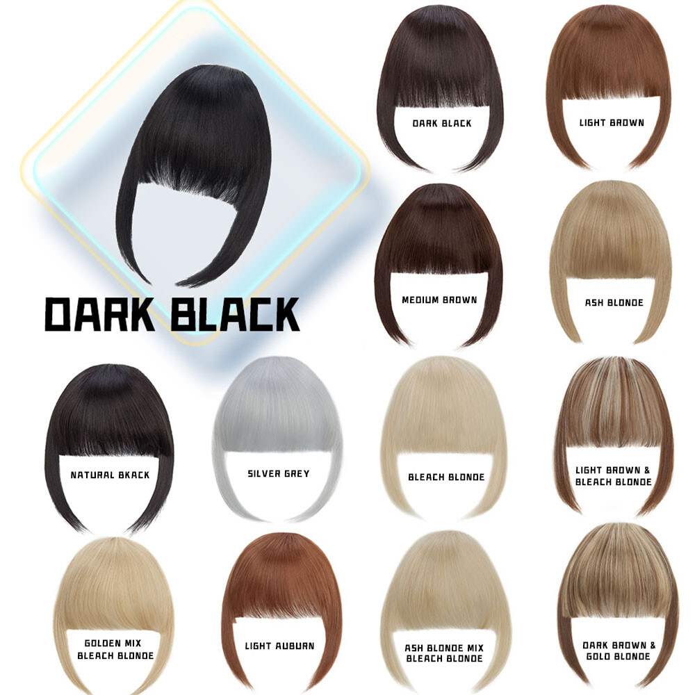 Natural Air Fringe Bangs Clip In Hair Extension One Piece Real Thick as Human