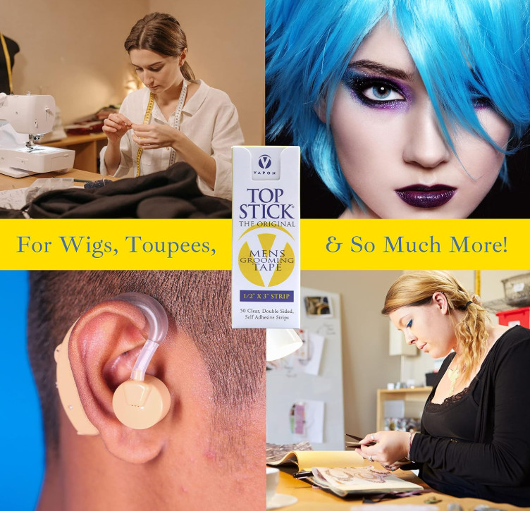 Topstick Clear Hairpiece Tape (1 Roll) – 1 x 3 WIDE STRIPS