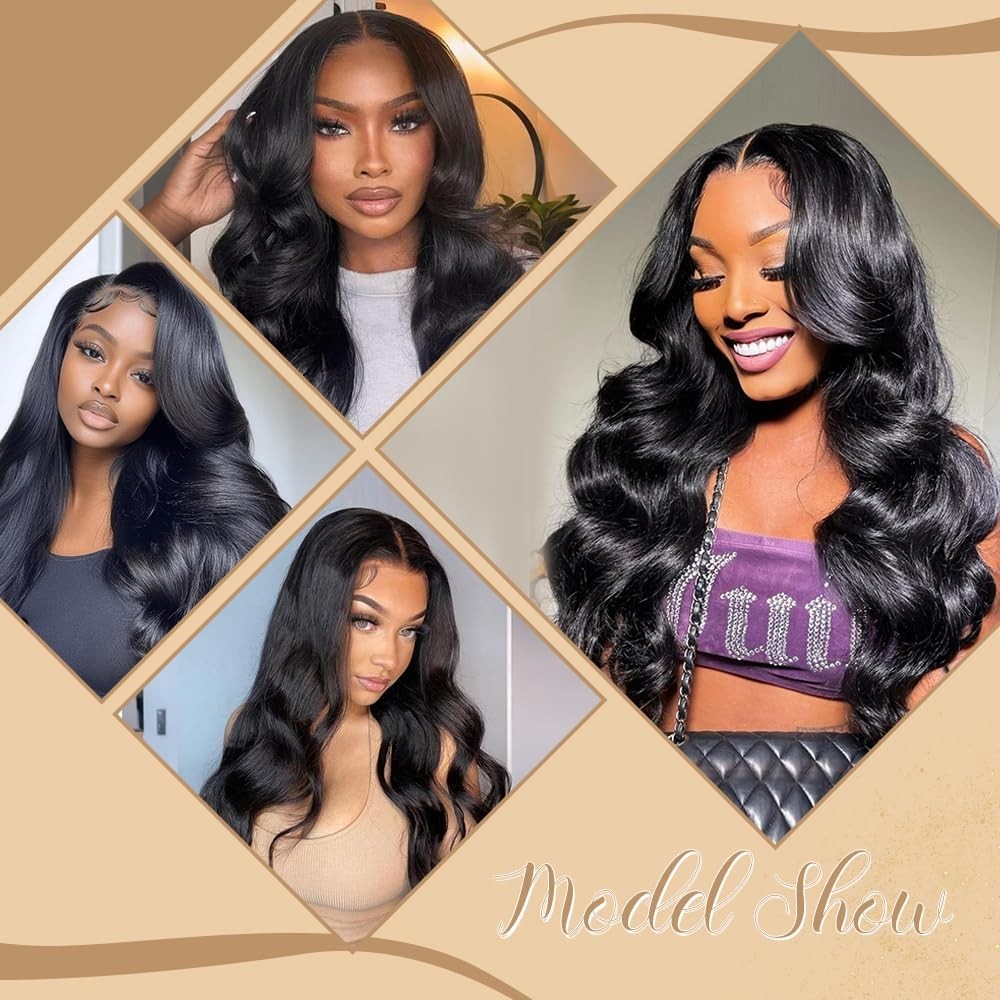 V Part Human Hair Wig Body Wave 250% Density Adjustable Glueless Clip-In 18