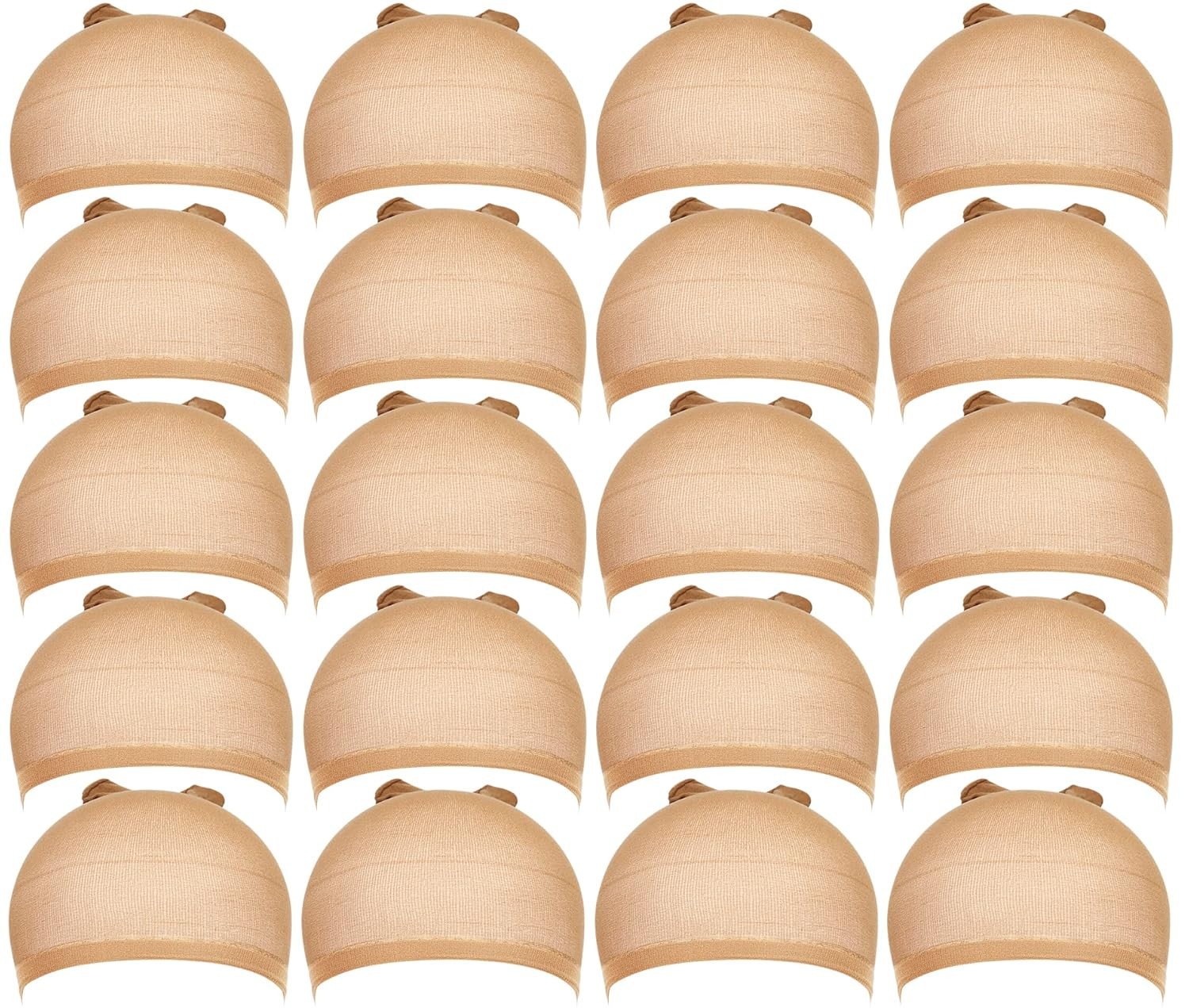 Teenitor Wig Cap, 20pcs Stocking Caps for Wigs, Tan Cap Women, Beige