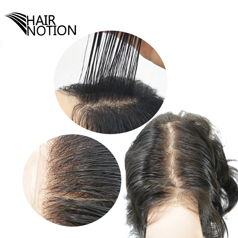 0.04MM Poly Thin Skin Hairpiece Men’s Super Thin Skin Toupee Hair System for Men