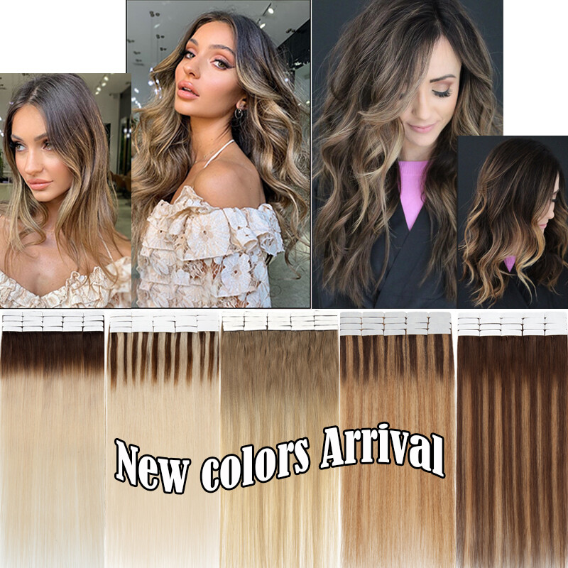 Invisible Tape In 100% Remy Human Hair Extensions Russian Skin Weft 150g 60pc US