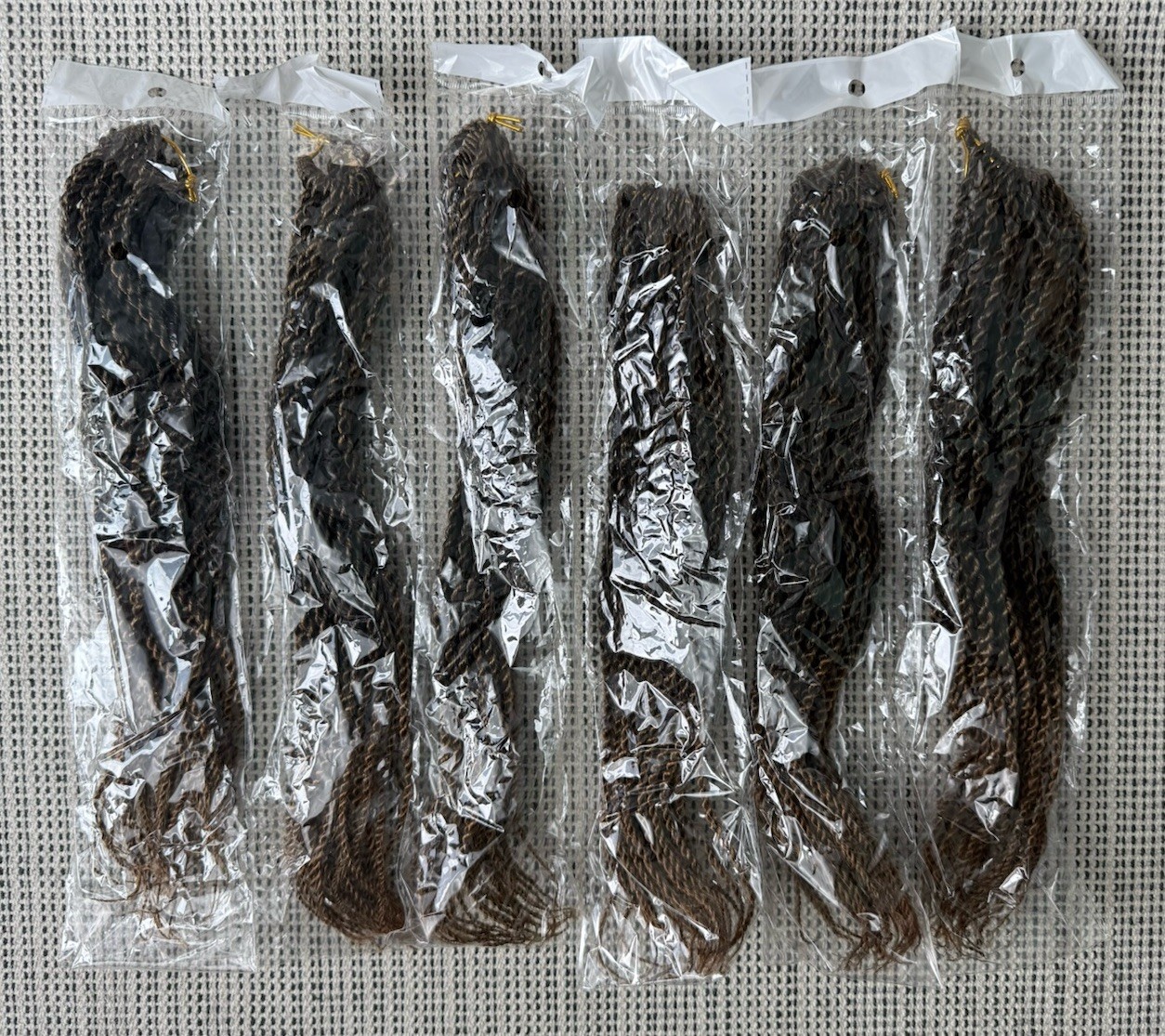 NEW 6 Pk 14 Inch T1B/27 Twist Braids Crochet Hair 24 Strands Per Pk 144 Strands