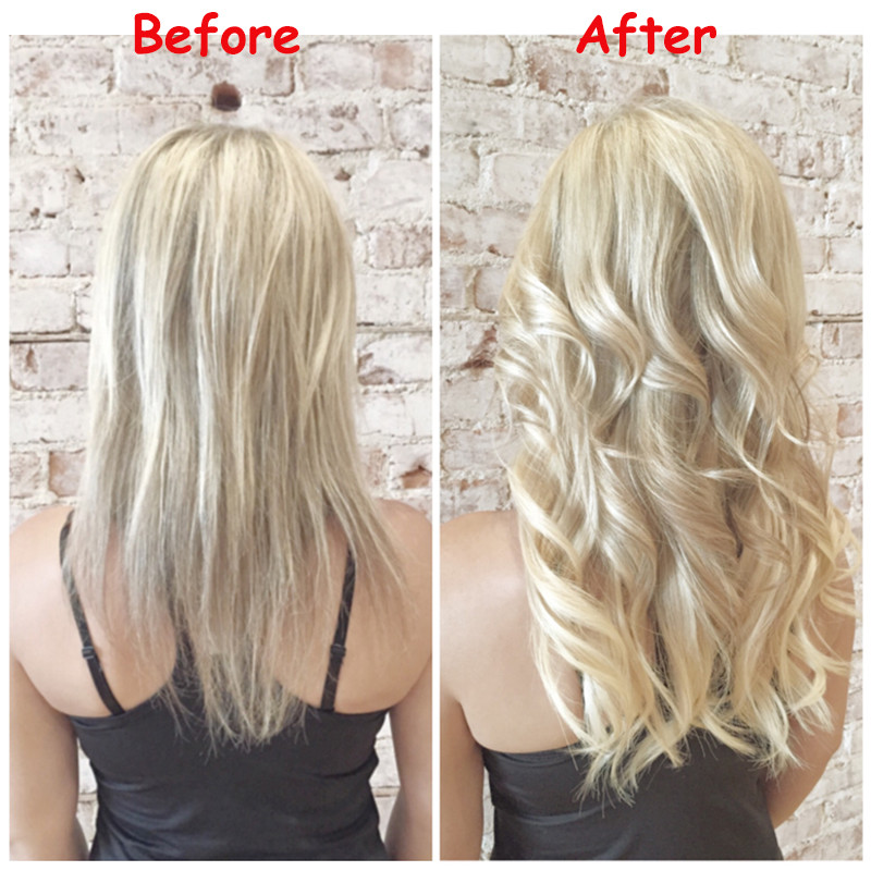 100g Thick One Piece 100% Remy Clip In Human Hair Extension 3/4Full Head Weft US