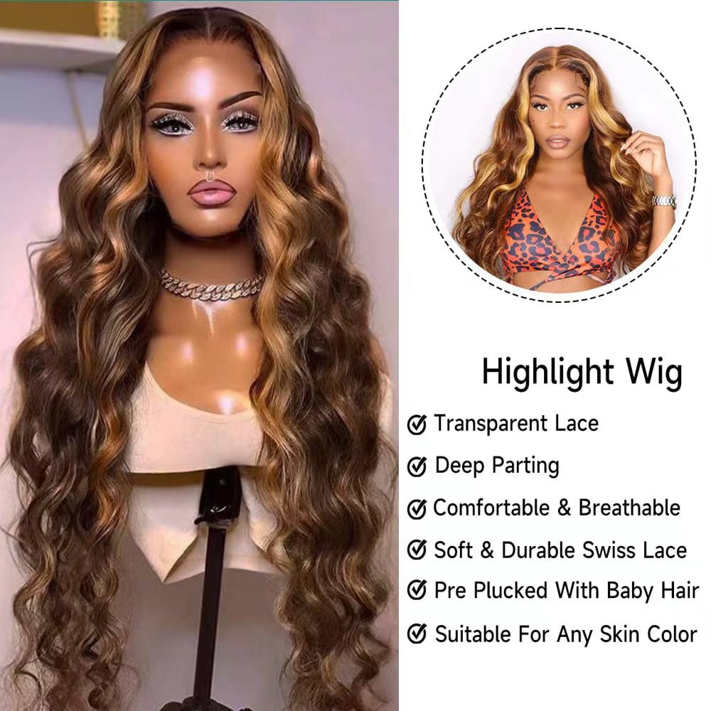 Transparent Lace Wigs Human Hair Ombre 1B/30 Lace Front Wigs 5×5 Boyd Wave