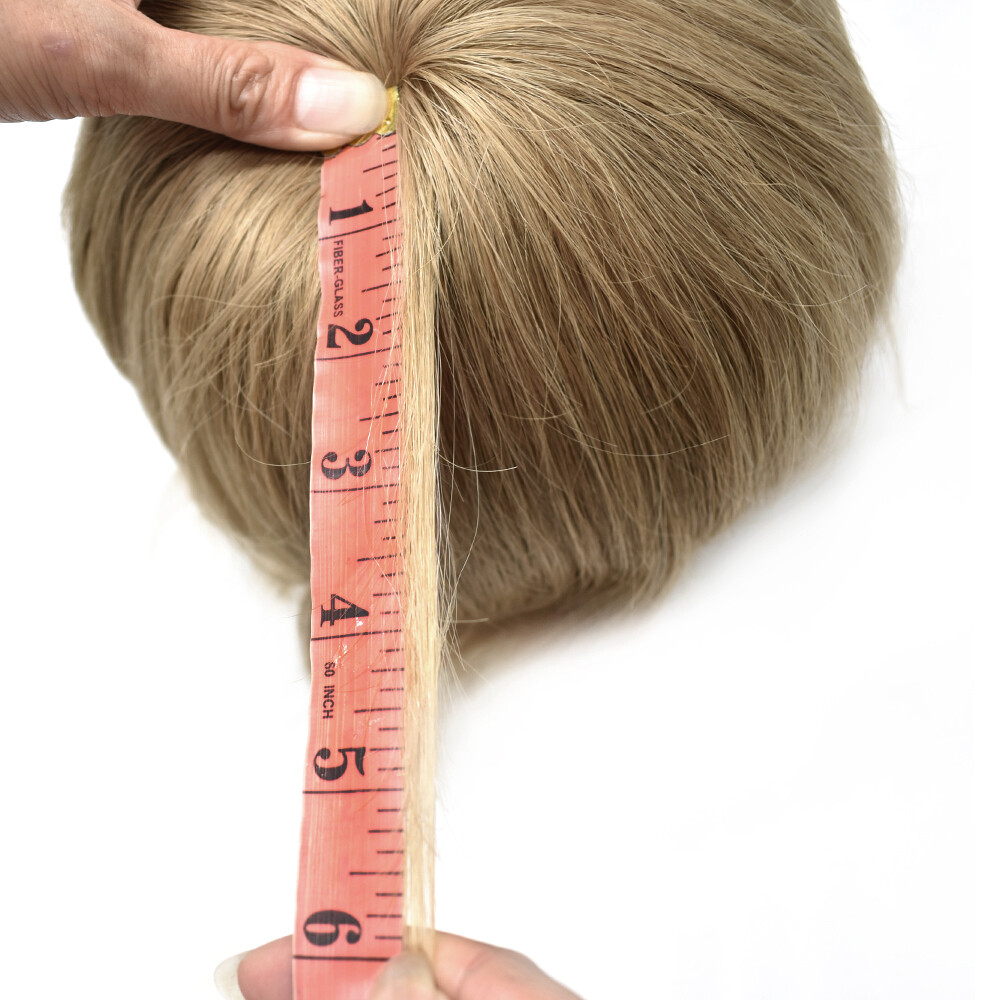 Mens Toupee Human Hairpiece Full Poly Thin Skin Hair Replacement System Wig Unit
