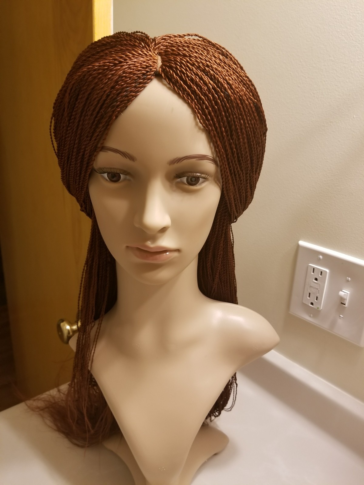 Fully Handmade 24 to 26” Braid Twist Wig with lace fabric