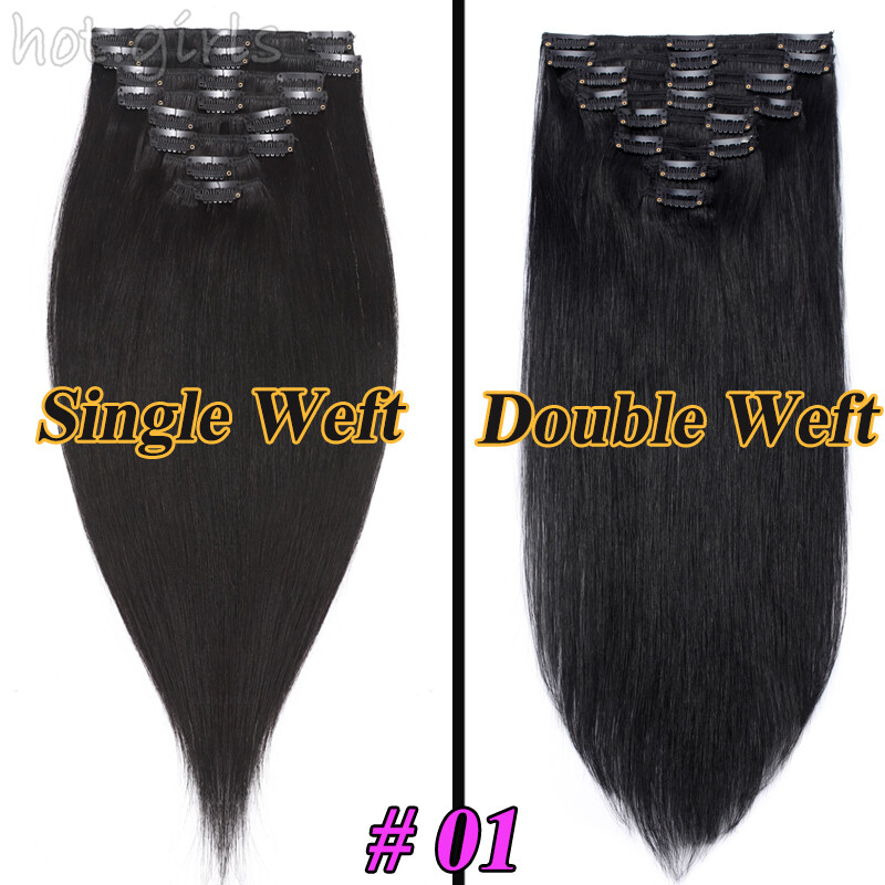 Real Thick Long Clip In 100% Remy Human Hair Extensions Thick 200g Balayage G150