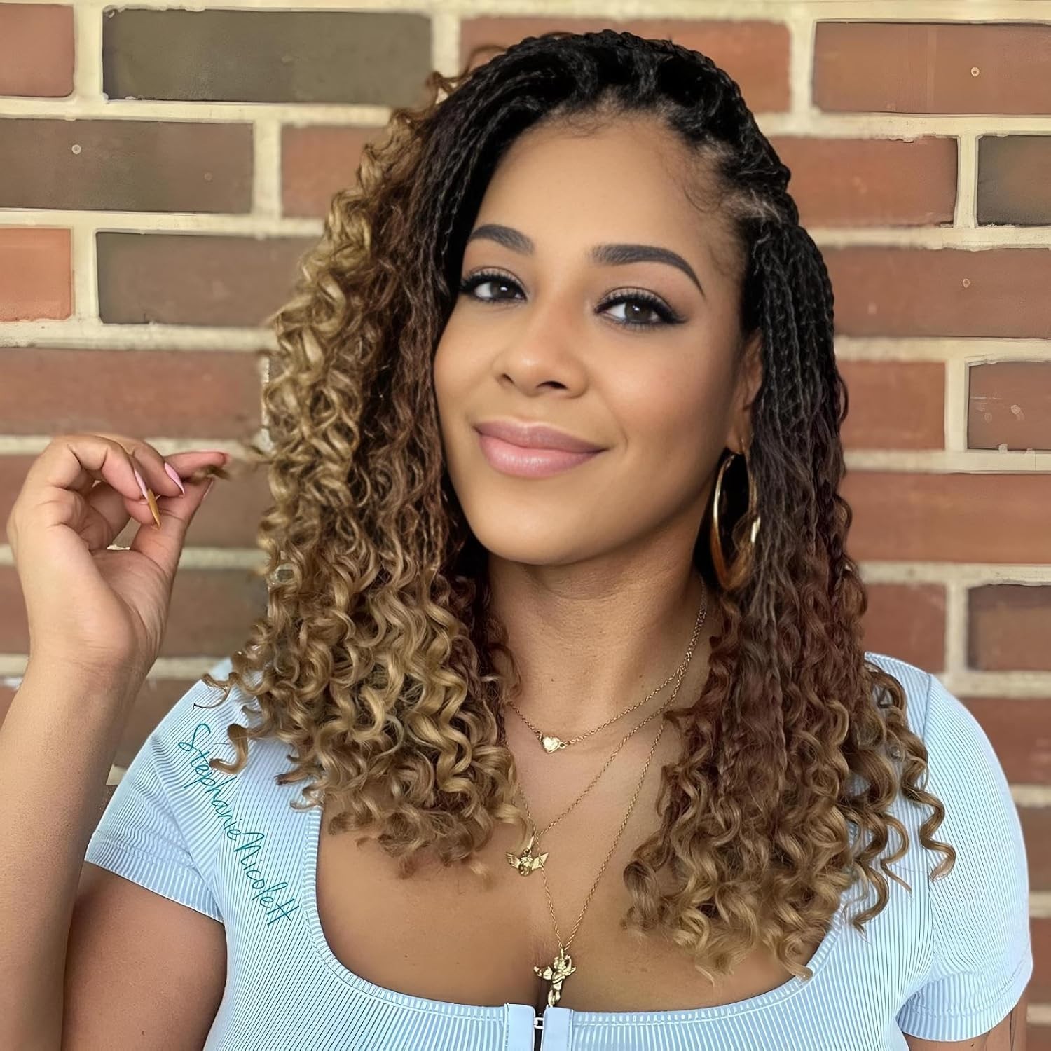 14-Inch Boho Crochet Box Braids – 8 Packs Tangle Free Hair Extensions, 1B/30/27