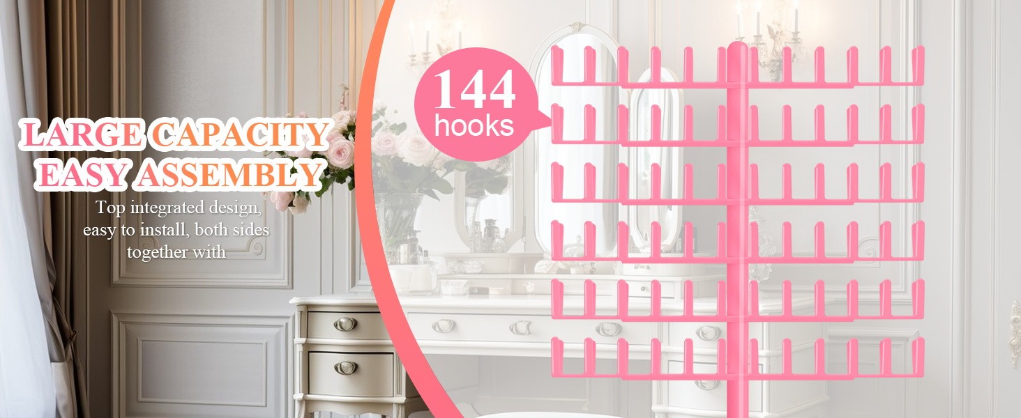 Pink Braiding Hair Rack 144 Pegs Adjustable extension holder hanger tripod tool