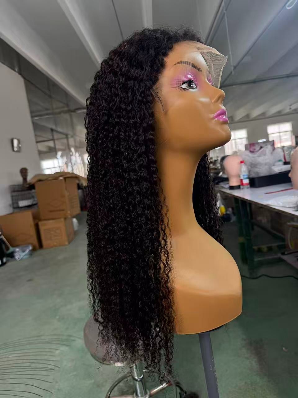 6*9 24in 250% deep cuely hd wig Bleached Knots 4c hairline 100% Human Hair