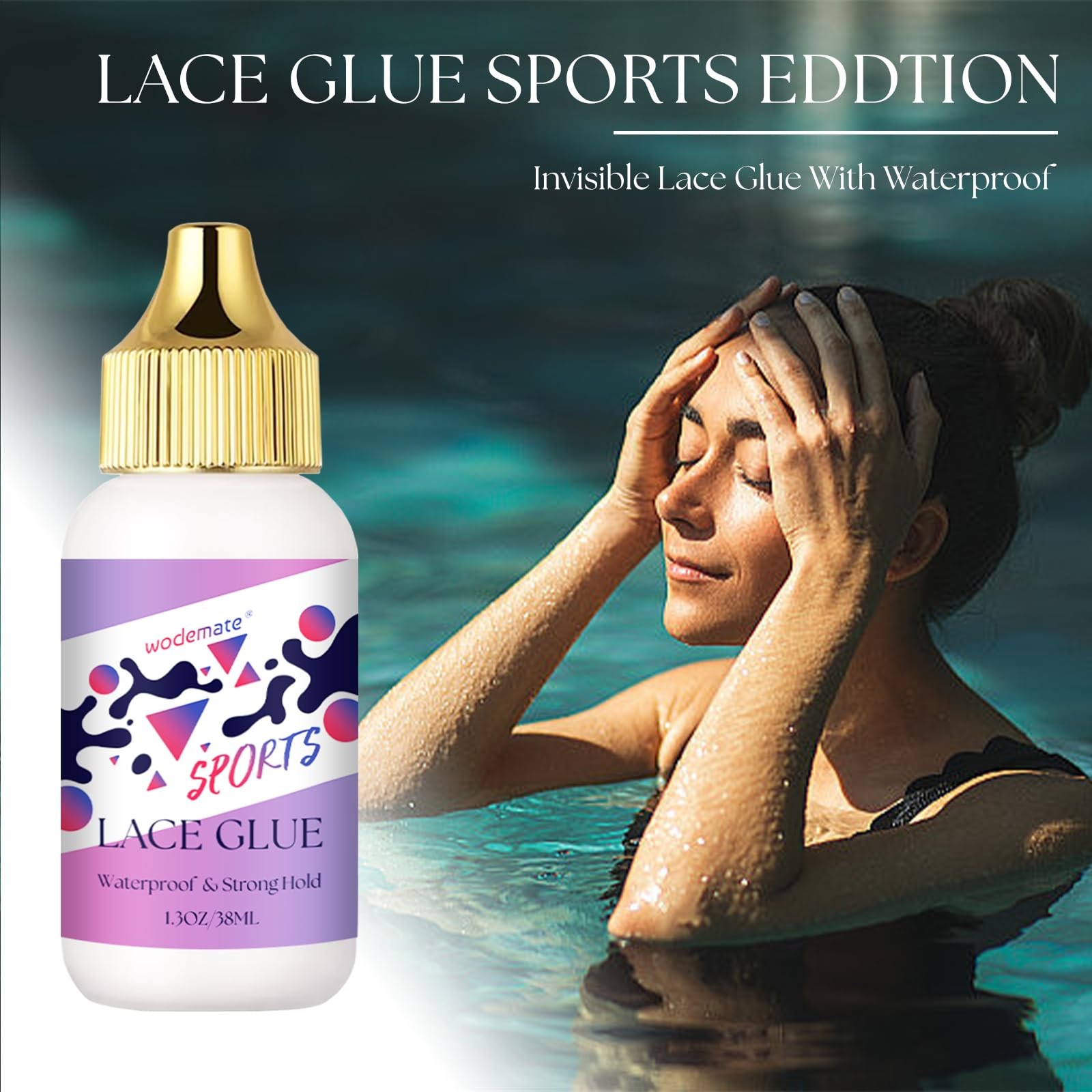 Lace Front Glue Kit for Wigs, Waterproof Hair Bonding Adhesive 1.3OZ Tape in …
