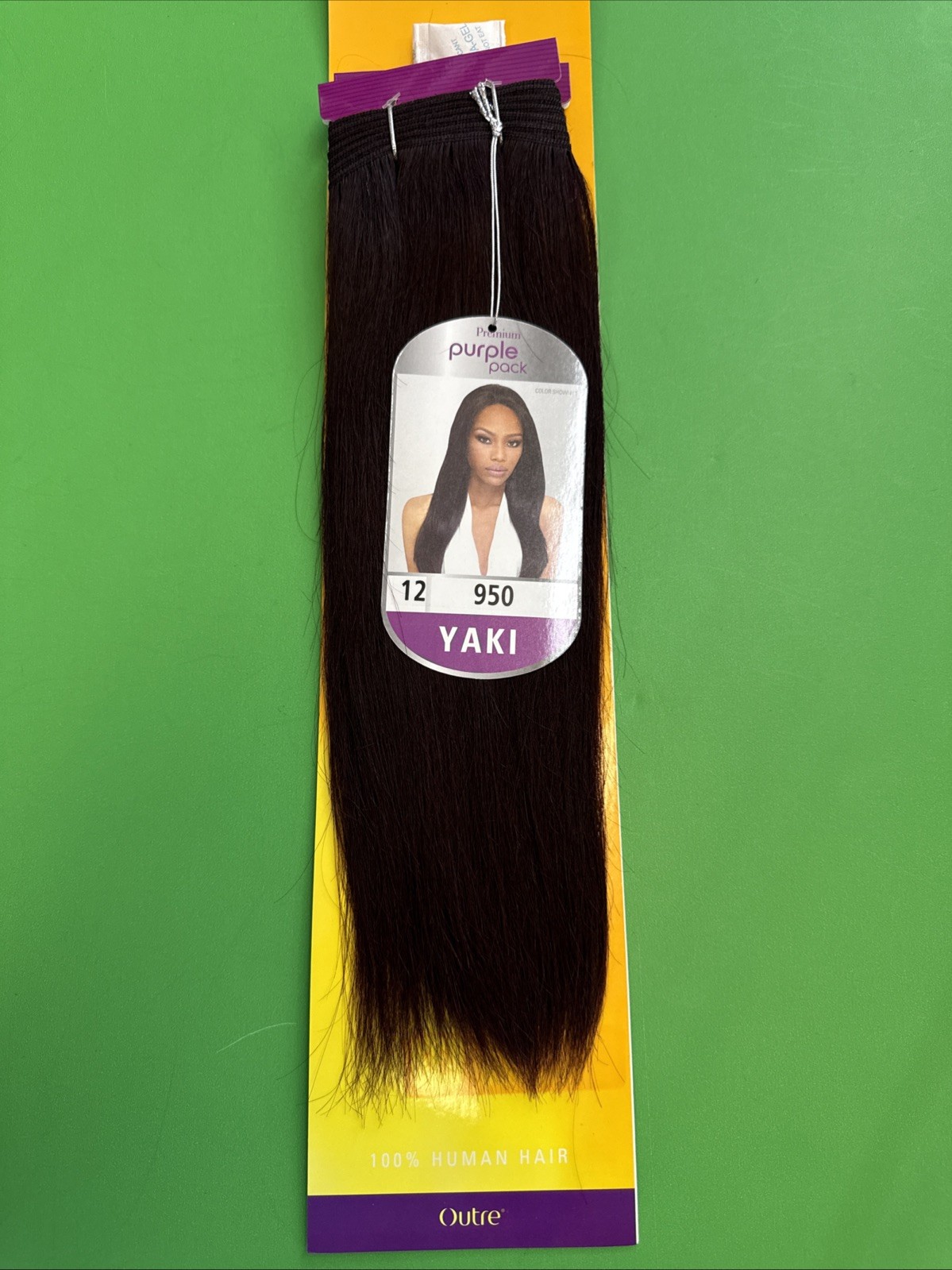 OUTRE PURPLE PACK 100% HUMAN HAIR YAKI WEAVE 12″ Color #950 Wine