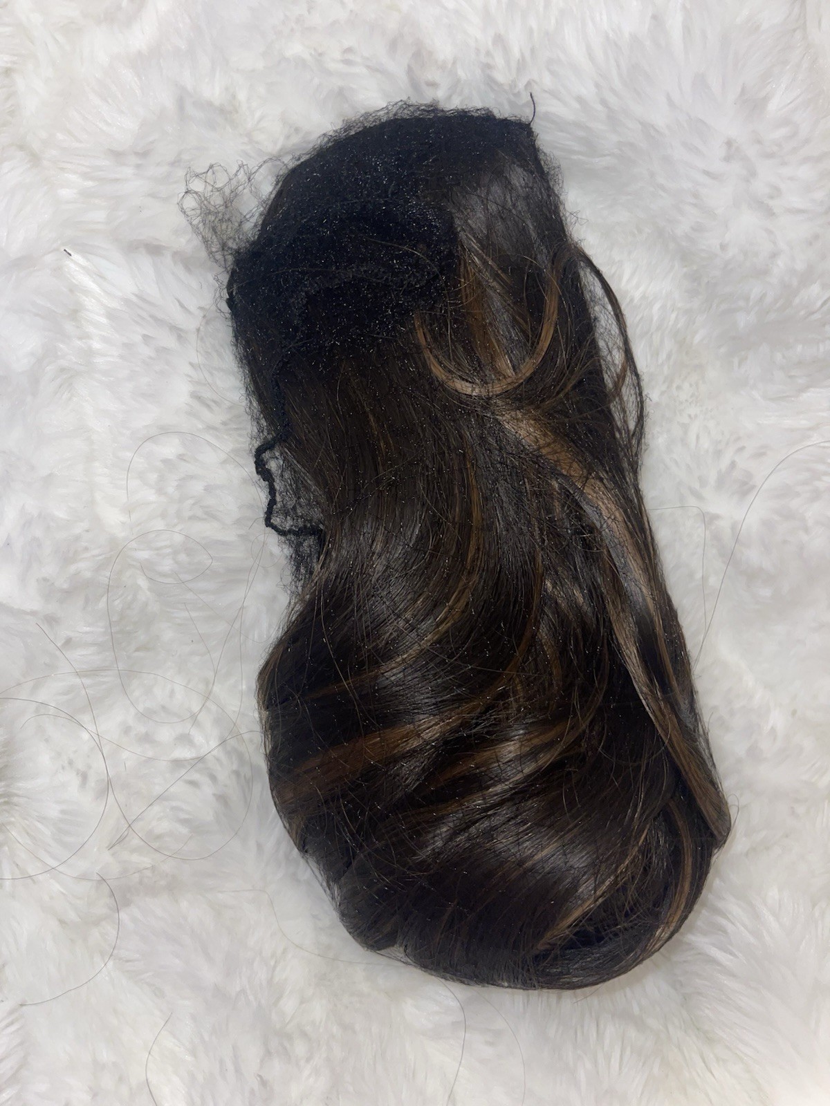 6 Piece 16 Inch Loose Body Wave Synthetic Highlighted Clip In Hair Extensions