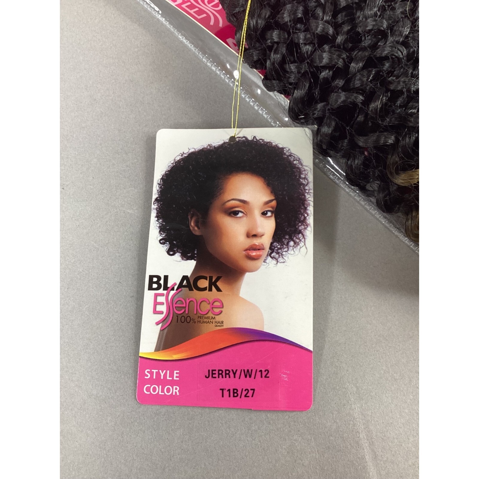 12″ Short Jerry Curl Color #T1B27 Off Black Highlights Blended Hair Extensions