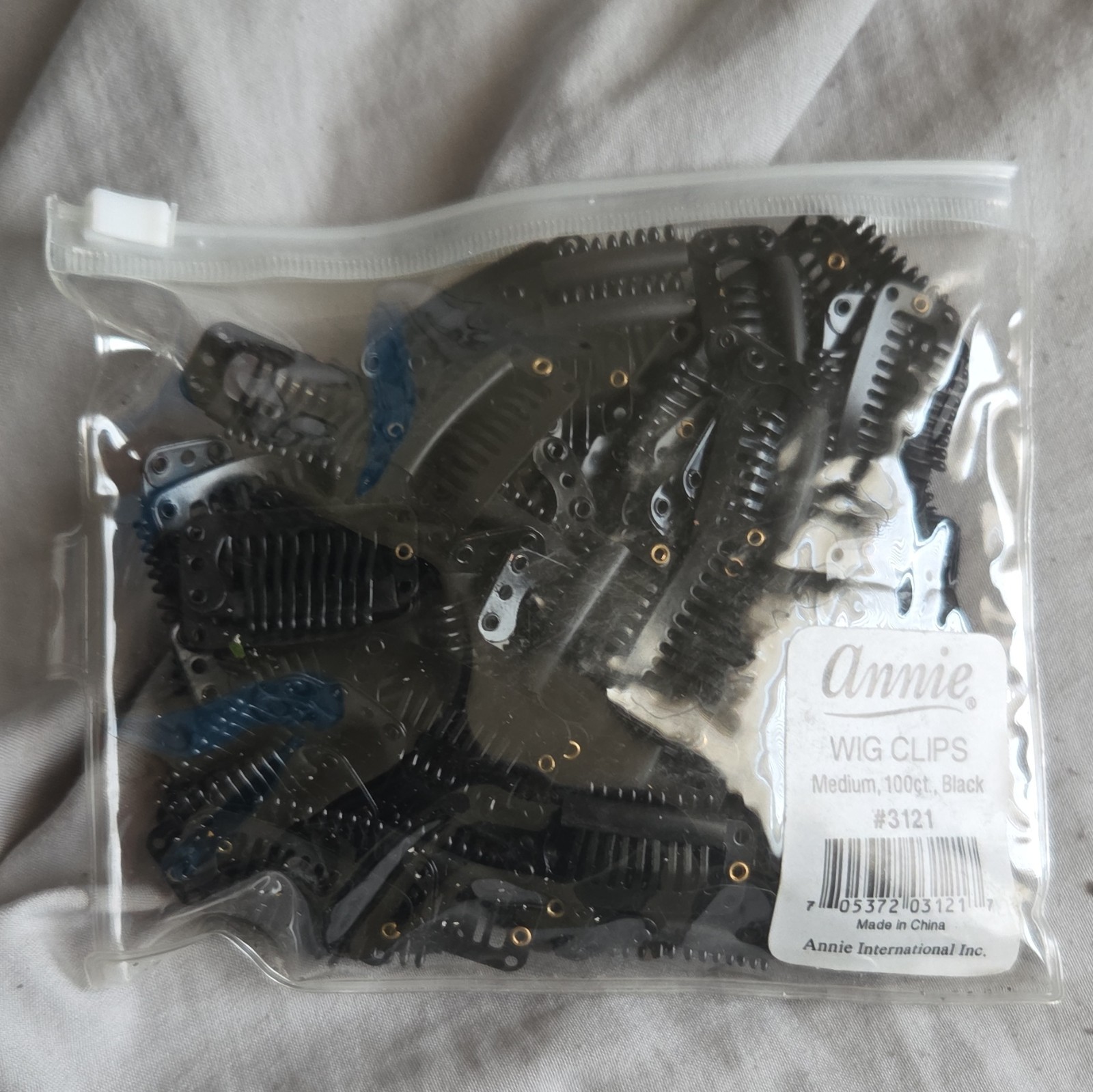 Annie Medium Wig Clips Black 100/PKs