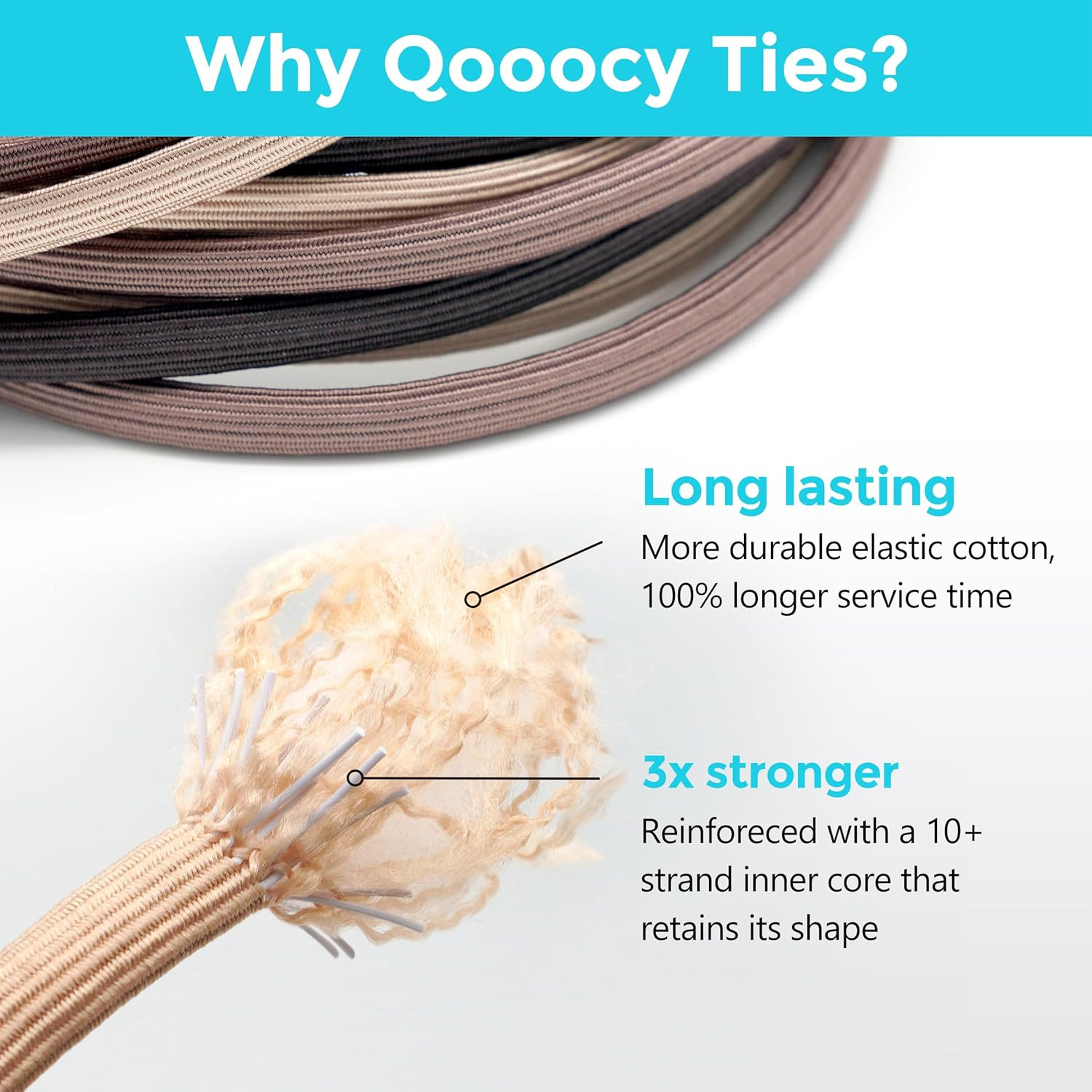 12-Pack 4x Extra Long Hair Ties – Ideal for Dreadlocks Curly Extra Thick Ha…